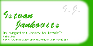 istvan jankovits business card